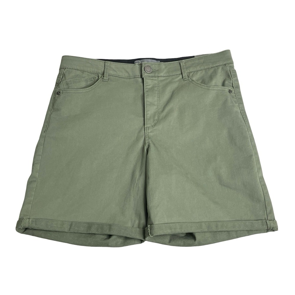 Wit & Wisdom Absolution Bermuda Shorts Womens 12 Green Stretch Chic Casual NWT